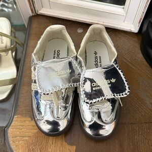 Adidas Wales Bonner Metallic Silver Sneakers